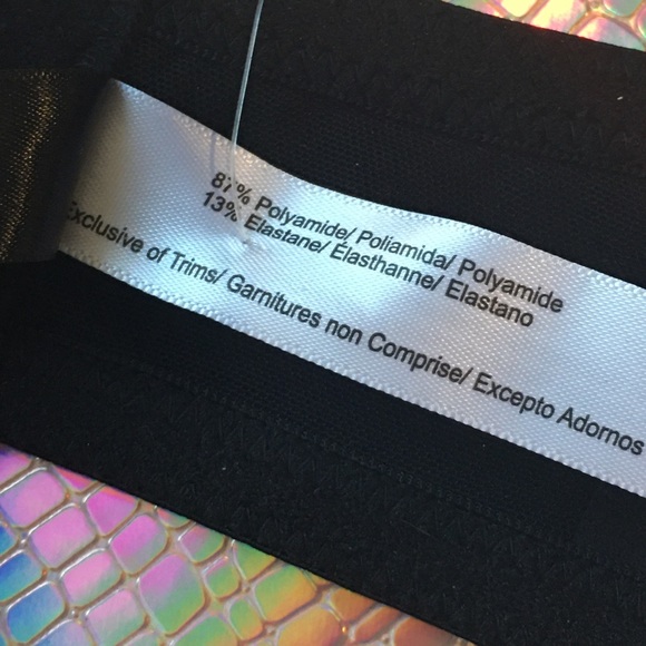 Adore Me Bra Black with Blue Lace Floral Design Women's 34F (34DDD) - Picture 8 of 11